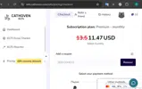 Cathoven coupon verification screenshot