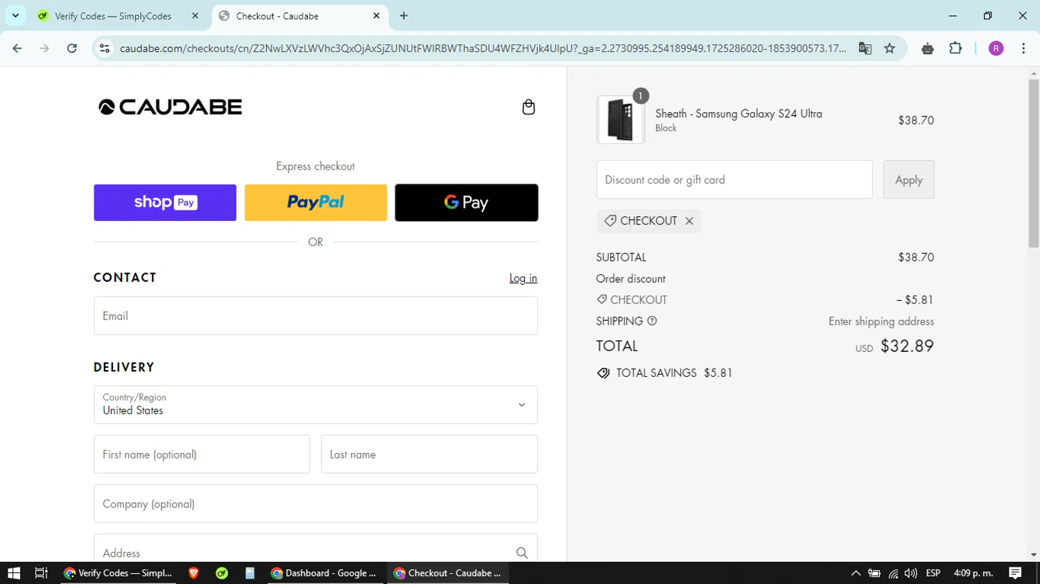 how to use Caudabe coupons