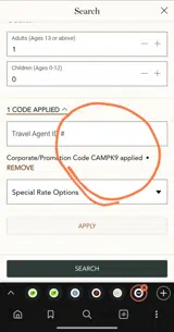 Cavallo Point coupon verification screenshot