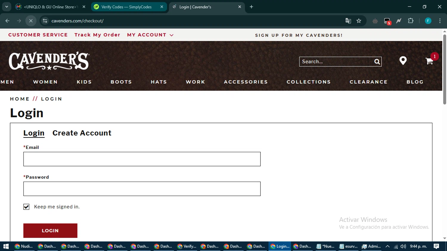 Cavenders promo code screenshot showing code TDT10 applied at Cavenders checkout page. Uploaded by SimplyCodes community member ShrewdTitan3233 on Mar 28, 2025
