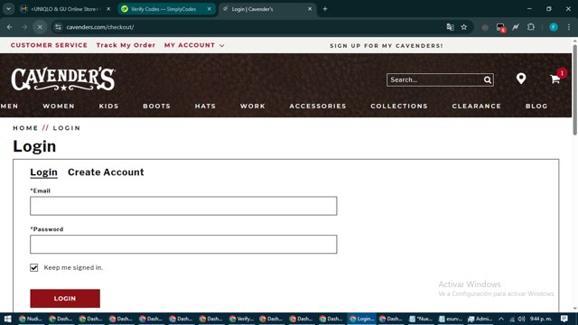 Cavenders checkout page showing Cavenders promo code box | Screenshot taken by SimplyCodes community member on Mar 28, 2025