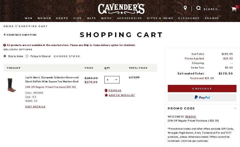 Cavender's Discount Codes 15 Off in Nov 2020 SimplyCodes