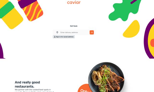 Caviar checkout page showing Caviar promo code box | Screenshot taken by SimplyCodes community member on Nov 20, 2024