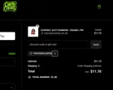 CavityColors coupon verification screenshot