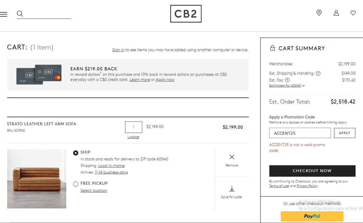 CB2 Promo Codes 15 Off December 2024