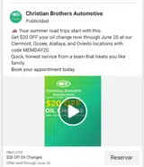 Christian Brothers Automotive coupon verification screenshot