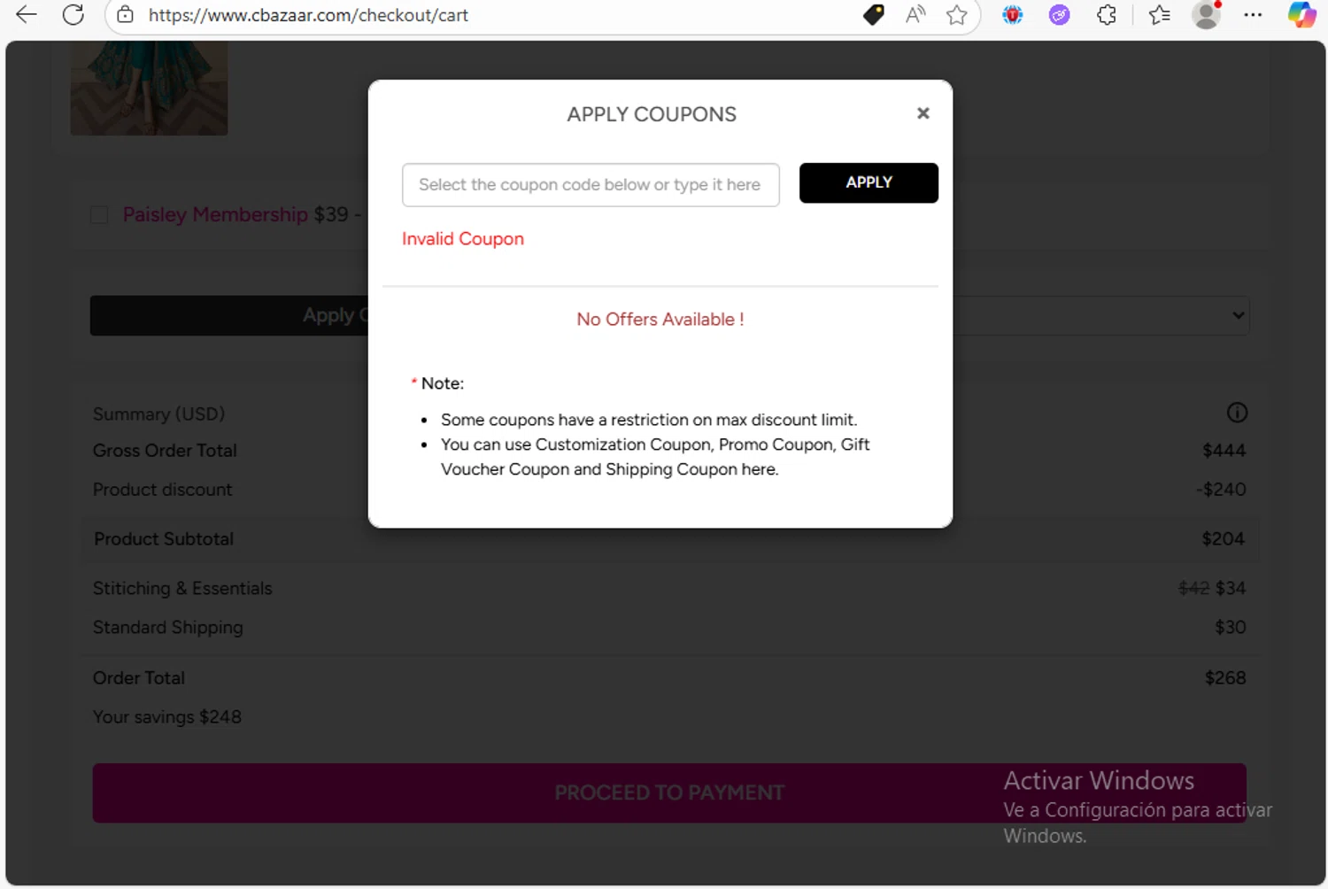 Cbazaar promo code screenshot showing code NEWLEAD applied at Cbazaar checkout page. Uploaded by SimplyCodes community member Franco20 on Aug 11, 2025