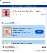 FIRSTORDER10 coupon verification screenshot