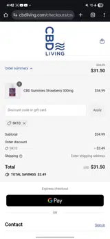 SK10 coupon verification screenshot