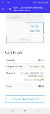 RELAX24 coupon verification screenshot