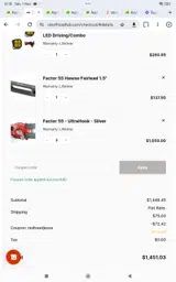 CBI Offroad Fab coupon verification screenshot