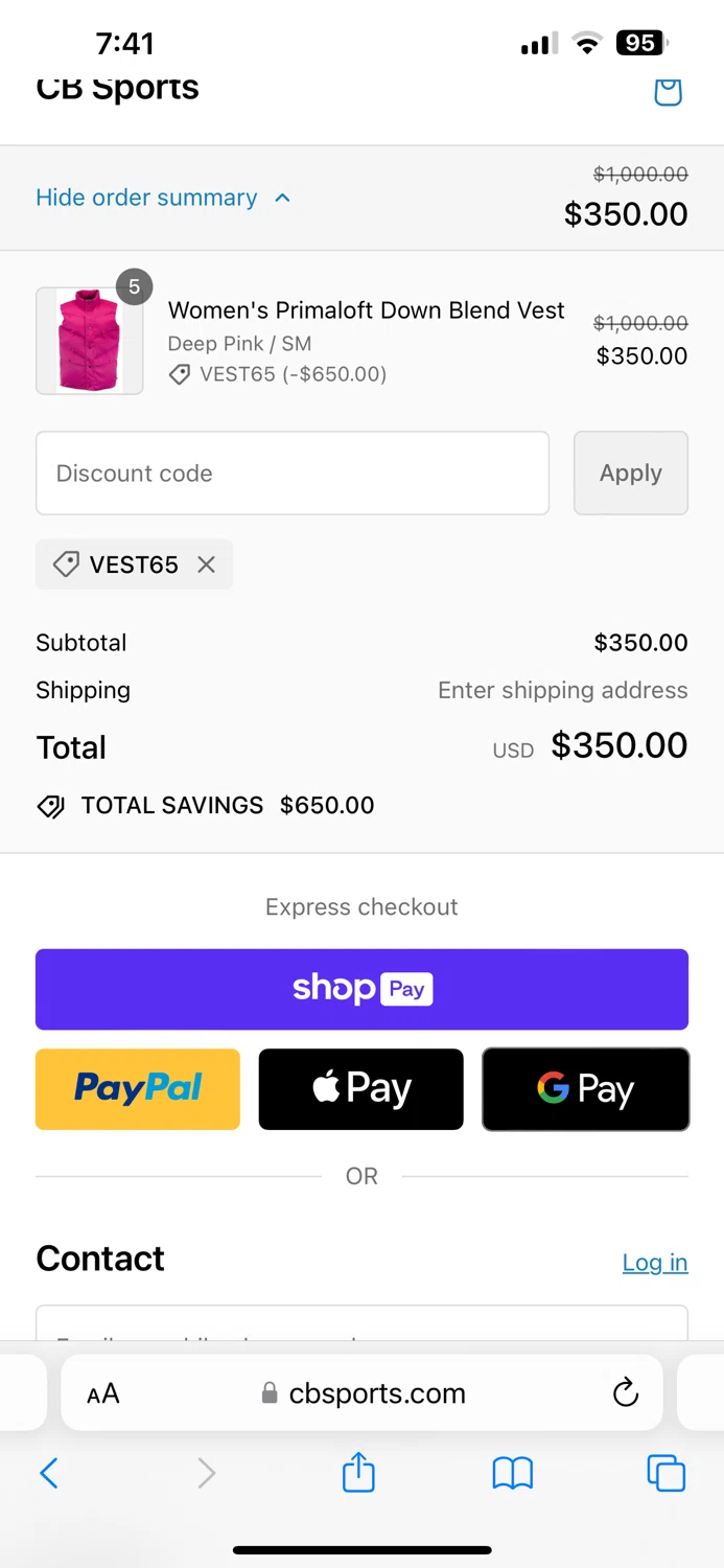 where to use Chamonix Collection promo code box