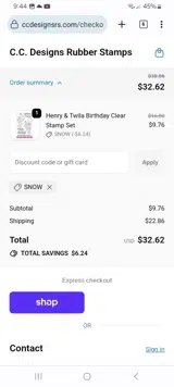 SNOW coupon verification screenshot