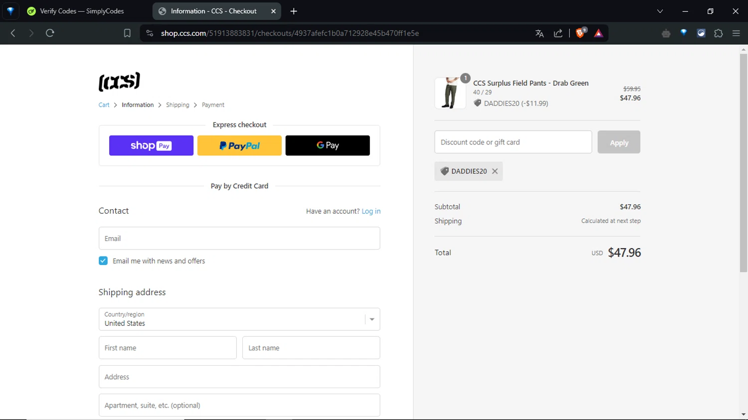 CCS Discount Codes 20 Off September 2024