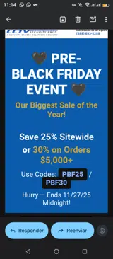 PBF25 coupon verification screenshot