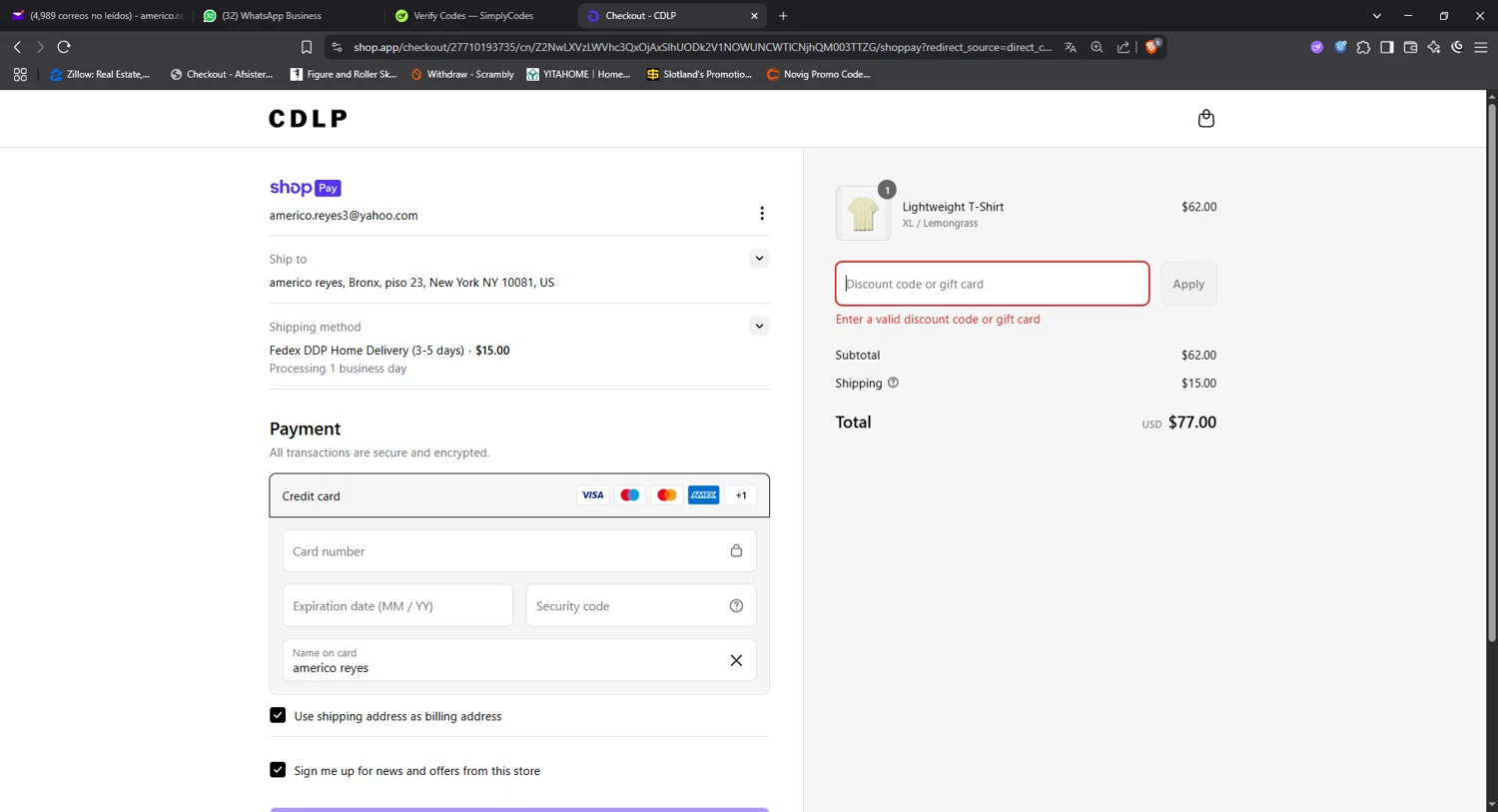 CDLP discount code screenshot showing code EARLYBIRD applied at CDLP checkout page. Uploaded by SimplyCodes community member Angel14 on Jun 15, 2025