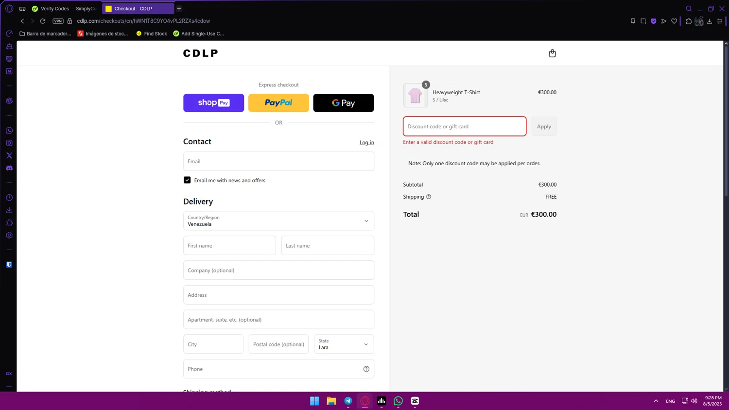 CDLP discount code screenshot showing code CDLP applied at CDLP checkout page. Uploaded by SimplyCodes community member Cautusenfentanilo on Aug 6, 2025
