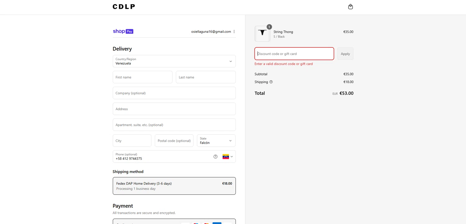CDLP discount code screenshot showing code CDLP applied at CDLP checkout page. Uploaded by SimplyCodes community member Elosox1 on Aug 13, 2025