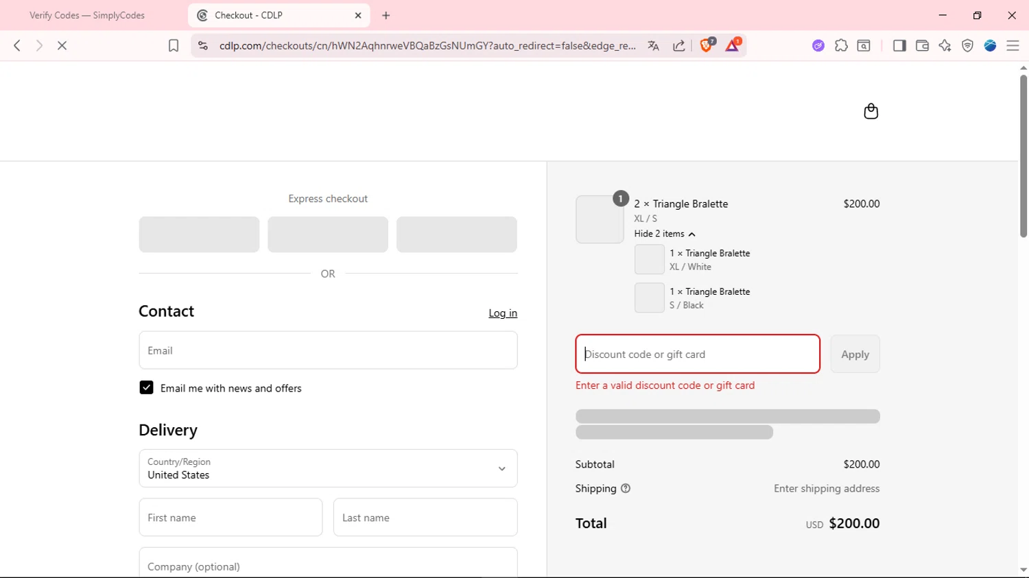 CDLP discount code screenshot showing code CDLP applied at CDLP checkout page. Uploaded by SimplyCodes community member fabianmartinez on Aug 24, 2025