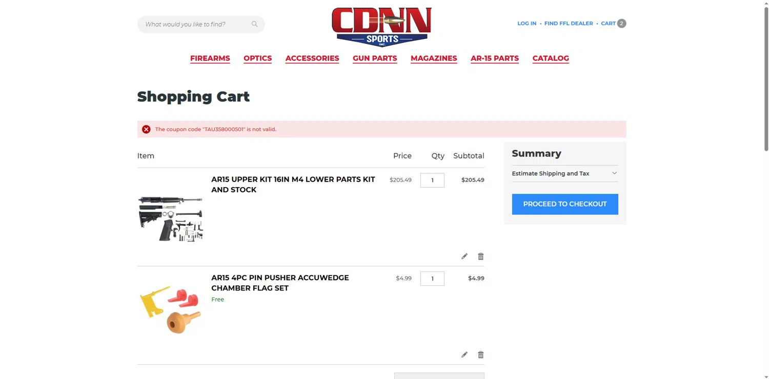CDNN Sports discount code screenshot showing code TAU358000501 applied at CDNN Sports checkout page. Uploaded by SimplyCodes community member STEVE20 on Mar 25, 2025