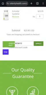 SAVENOW15 coupon verification screenshot