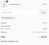 SAVENOW10 coupon verification screenshot