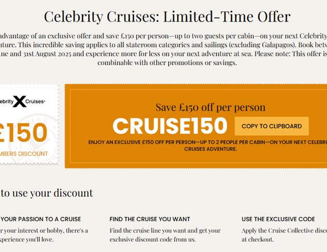 Celebrity X Cruises checkout page showing Celebrity X Cruises promo code box | Screenshot taken by SimplyCodes community member on Aug 30, 2025