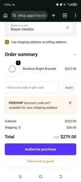 FREESHIP coupon verification screenshot