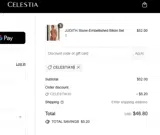 Celestia coupon verification screenshot