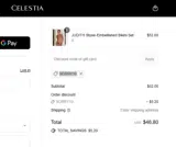 Celestia coupon verification screenshot