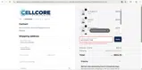 CellCore Biosciences coupon verification screenshot