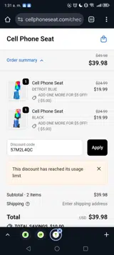 57M2L4QC coupon verification screenshot