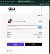 Celly Hockey coupon verification screenshot