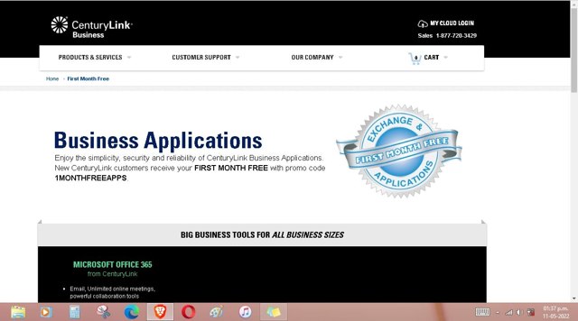 CenturyLink checkout page showing CenturyLink promo code box | Screenshot taken by SimplyCodes community member on May 11, 2022