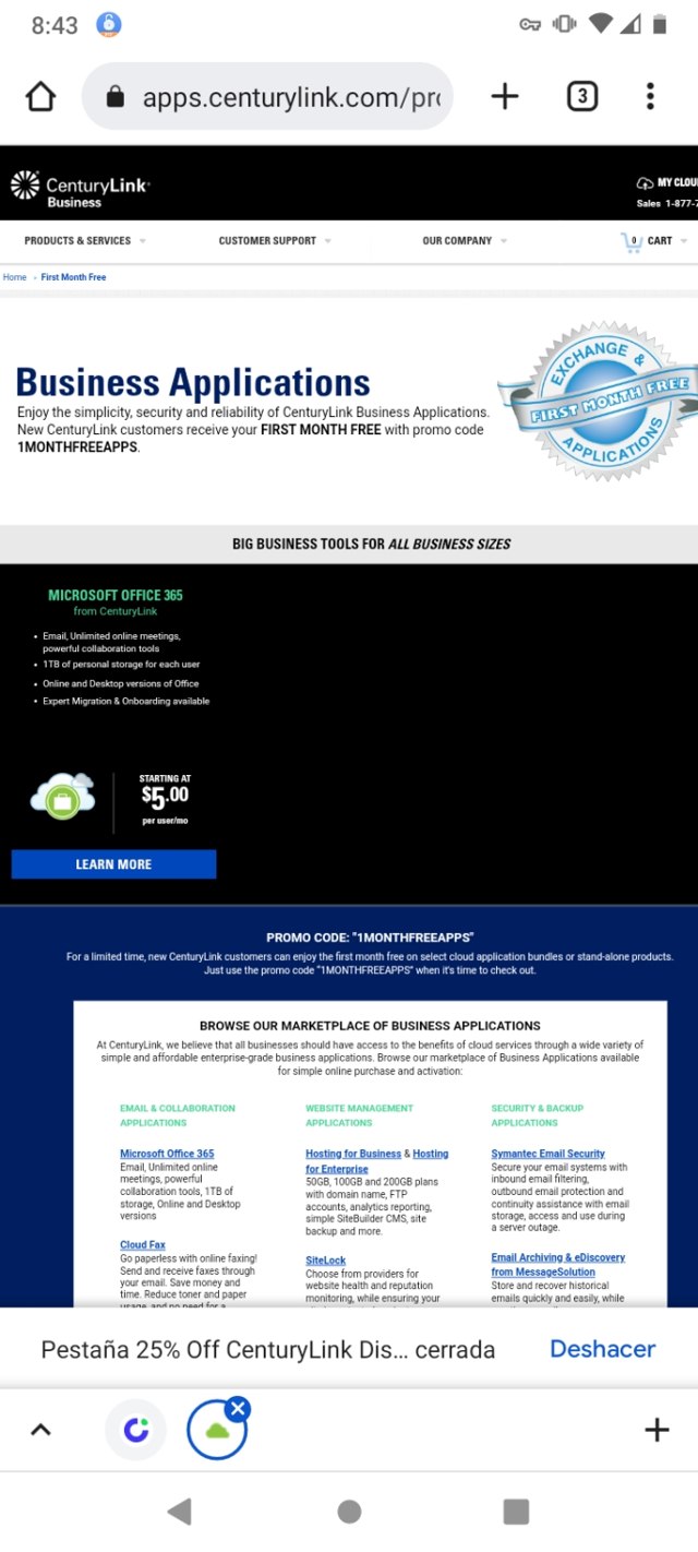 CenturyLink checkout page showing CenturyLink promo code box | Screenshot taken by SimplyCodes community member on Jun 13, 2022