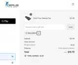WELCOME15 coupon verification screenshot