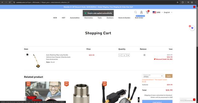 Cesdeals checkout page showing Cesdeals coupon code box | Screenshot taken by SimplyCodes community member on Aug 16, 2025