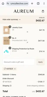 CARRYON coupon verification screenshot