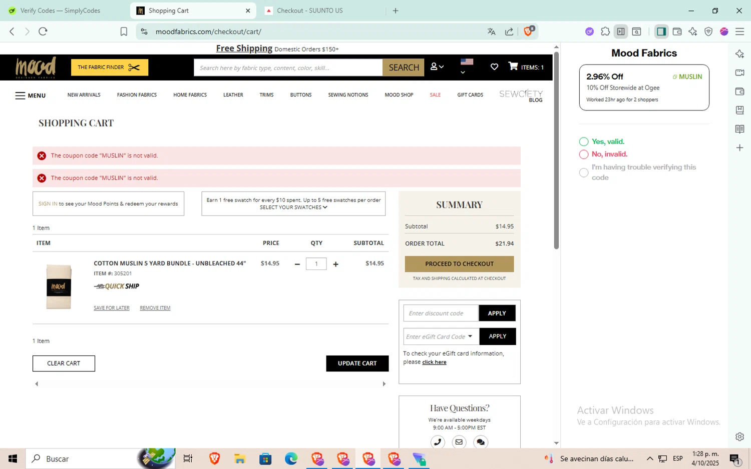 College Football Hall of Fame promo code screenshot showing code DITD applied at College Football Hall of Fame checkout page. Uploaded by SimplyCodes community member Puta_madre10 on Oct 4, 2025