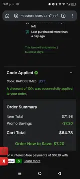 CF Montreal coupon verification screenshot