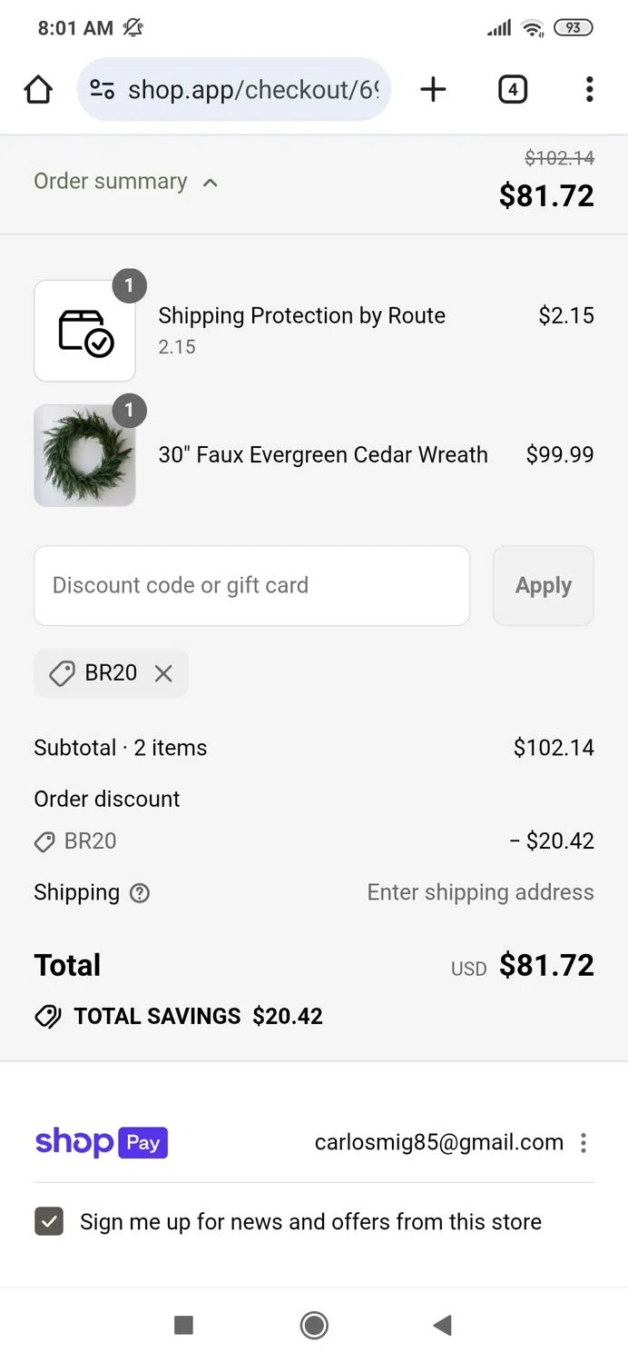CG Hunter promo code screenshot showing code BR20 applied at CG Hunter checkout page. Uploaded by SimplyCodes community member MightyBoss9975 on Jul 30, 2025