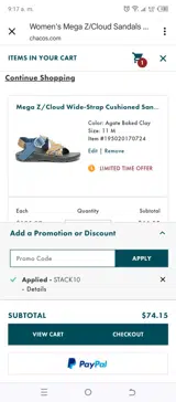 STACK10 coupon verification screenshot