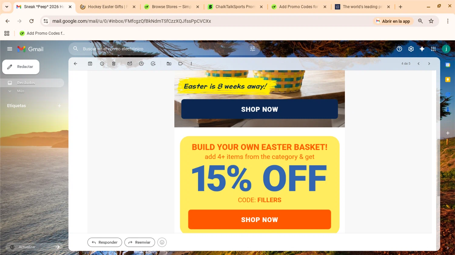 ChalkTalkSports coupon code screenshot showing code fillers applied at ChalkTalkSports checkout page. Uploaded by SimplyCodes community member yennifergonzalez on Feb 9, 2026