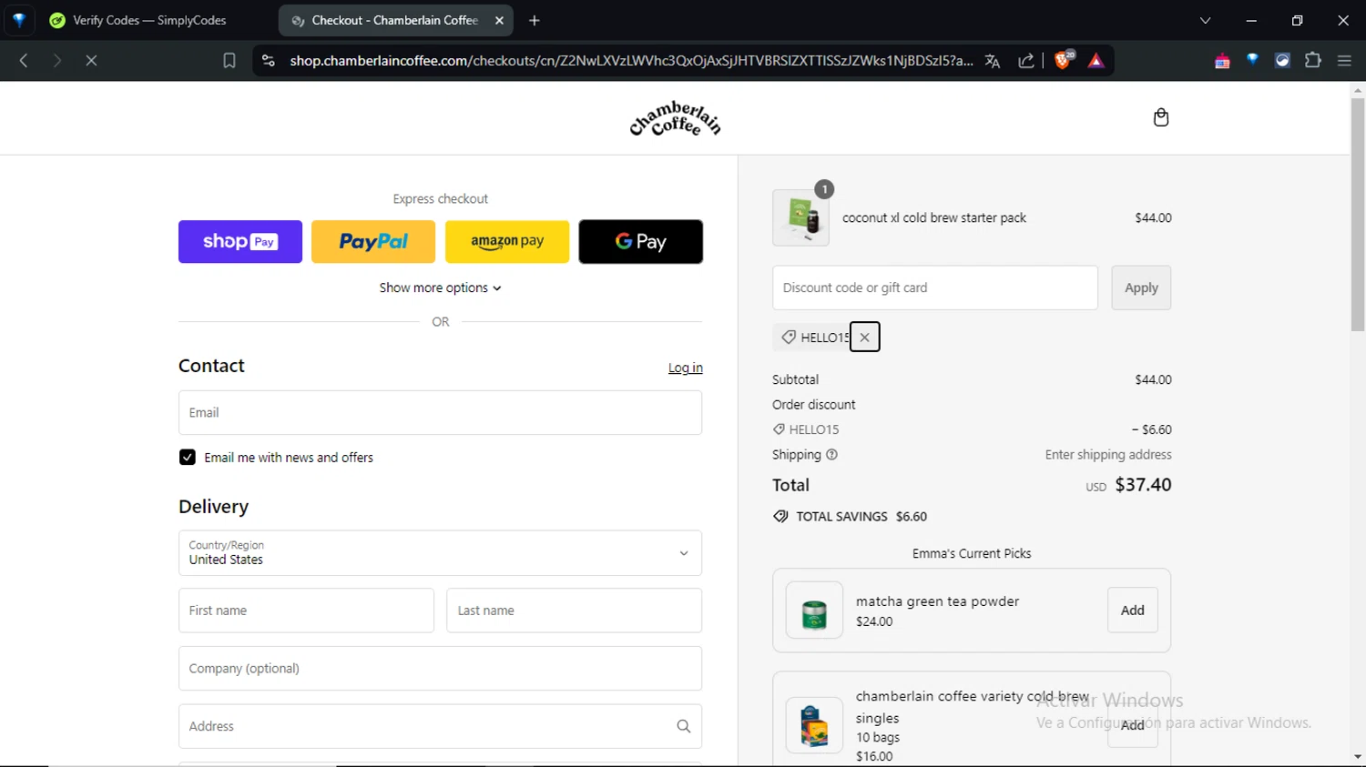 Chamberlain Coffee Promo Codes 15 Off July 2024