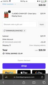 ENMANUELSANCHEZ coupon verification screenshot