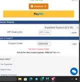 SM33WR coupon verification screenshot