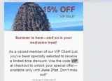 VIP coupon verification screenshot