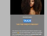 TAX25 coupon verification screenshot