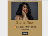NORTH coupon verification screenshot