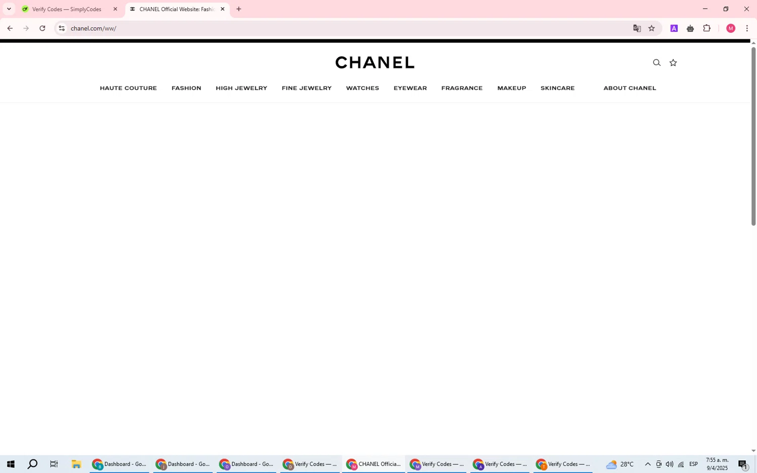 Chanel promo code screenshot showing code Mode17 applied at Chanel checkout page. Uploaded by SimplyCodes community member DealWizard5321 on Apr 9, 2025